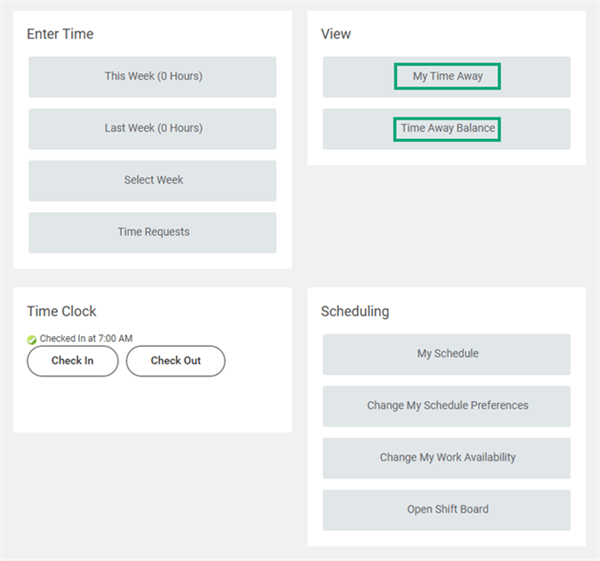 A screenshot of custom labels for employee and manager self-service tasks as described in the preceding text.