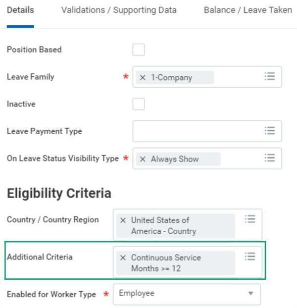 A screenshot of the Details tab with the Additional Criteria field highlighted.