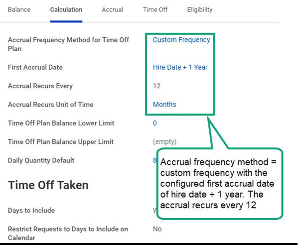 A screenshot of the Calculation tab with an example described in the preceding text.