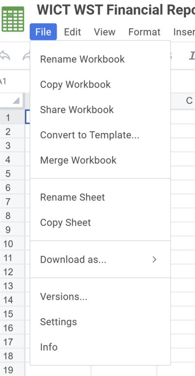 Select Merge Workbook from the File menu in a workbook.