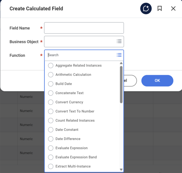 Calculated Field Functions from Create Calculated Field Task.