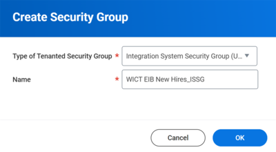 The Create Security Group task as described in the preceding text.
