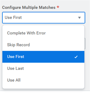 Configuring what you want to do when you have multiple matches in a Join Loop.