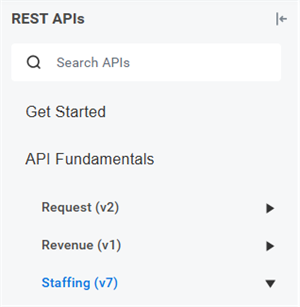 A partial view of the APIs available on the REST API Explorer.