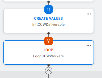 The Create Values is responsible for reading the data from the CCW connector.