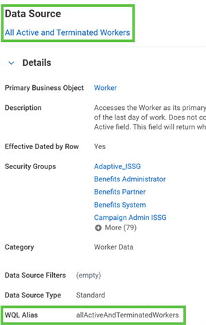 Getting the WQL alias for a data source from the Data Source report.