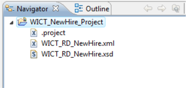 Selected files displayed under the Report project.
