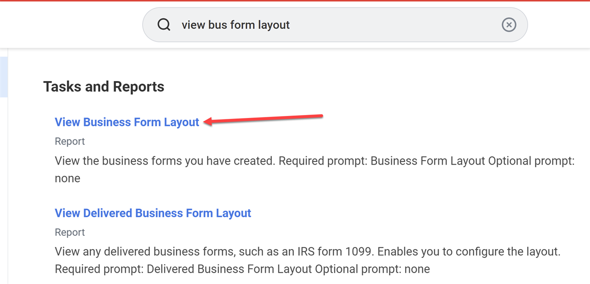 Workday search results for the search term "view bus form layout".