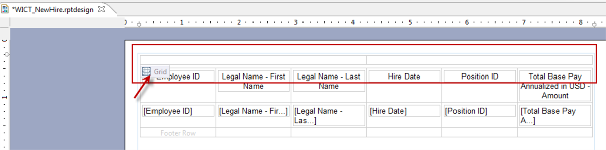 Screenshot of the Grid icon appearing when hovering over the grid.